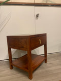 Rosewood Queen Size Chinese Platform Bed with Drawers and Two Night Stand