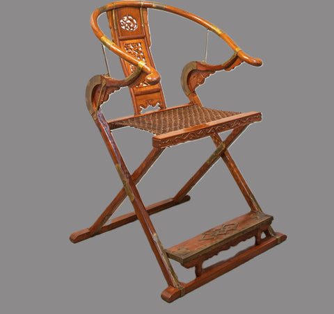 Chinese Rosewood Jiaoyi Folding Armchair