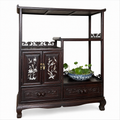 Carved Rosewood Chinese Etagere with Mother-of-Pearl Inlay