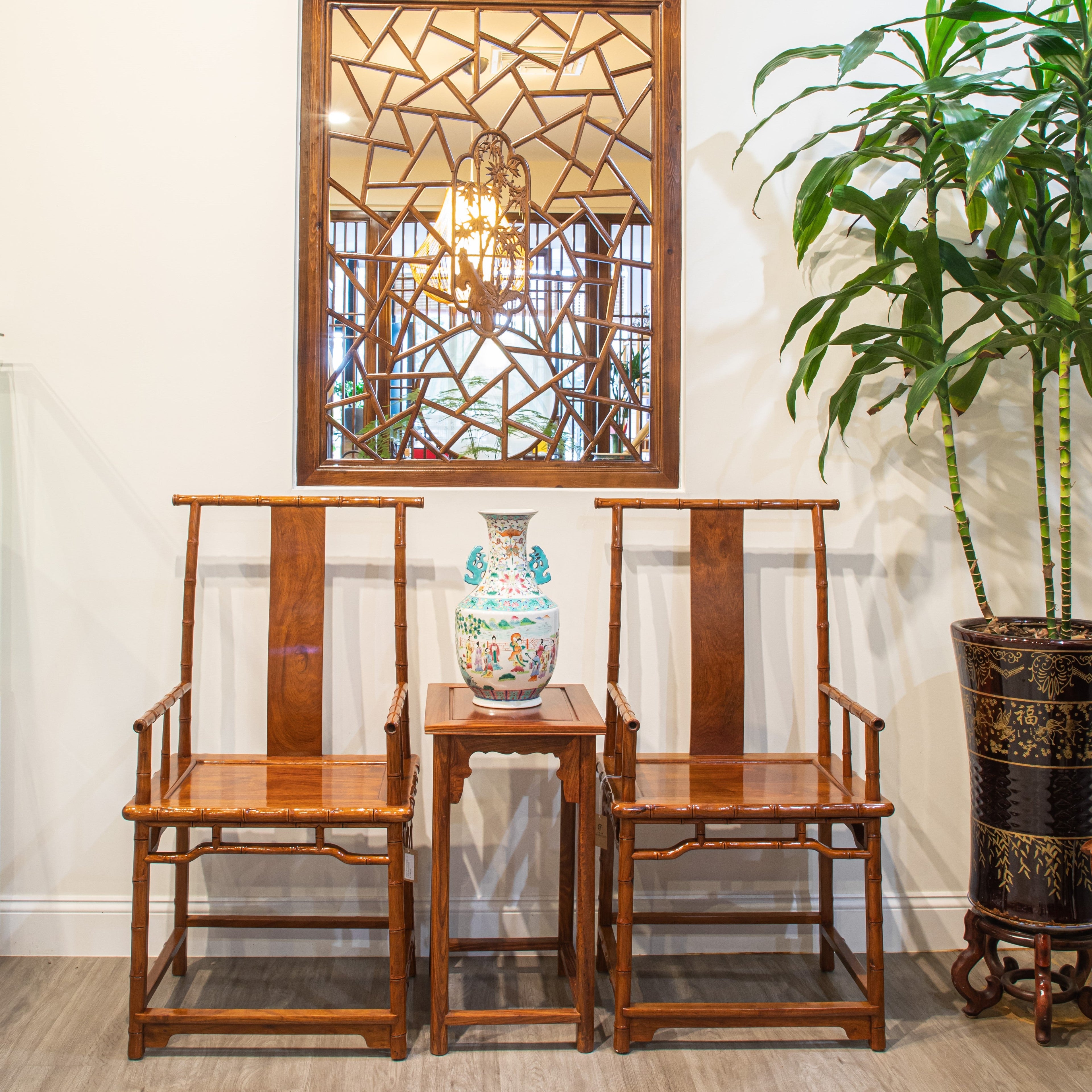 A Set of Zhujiewen Rosewood Armchair