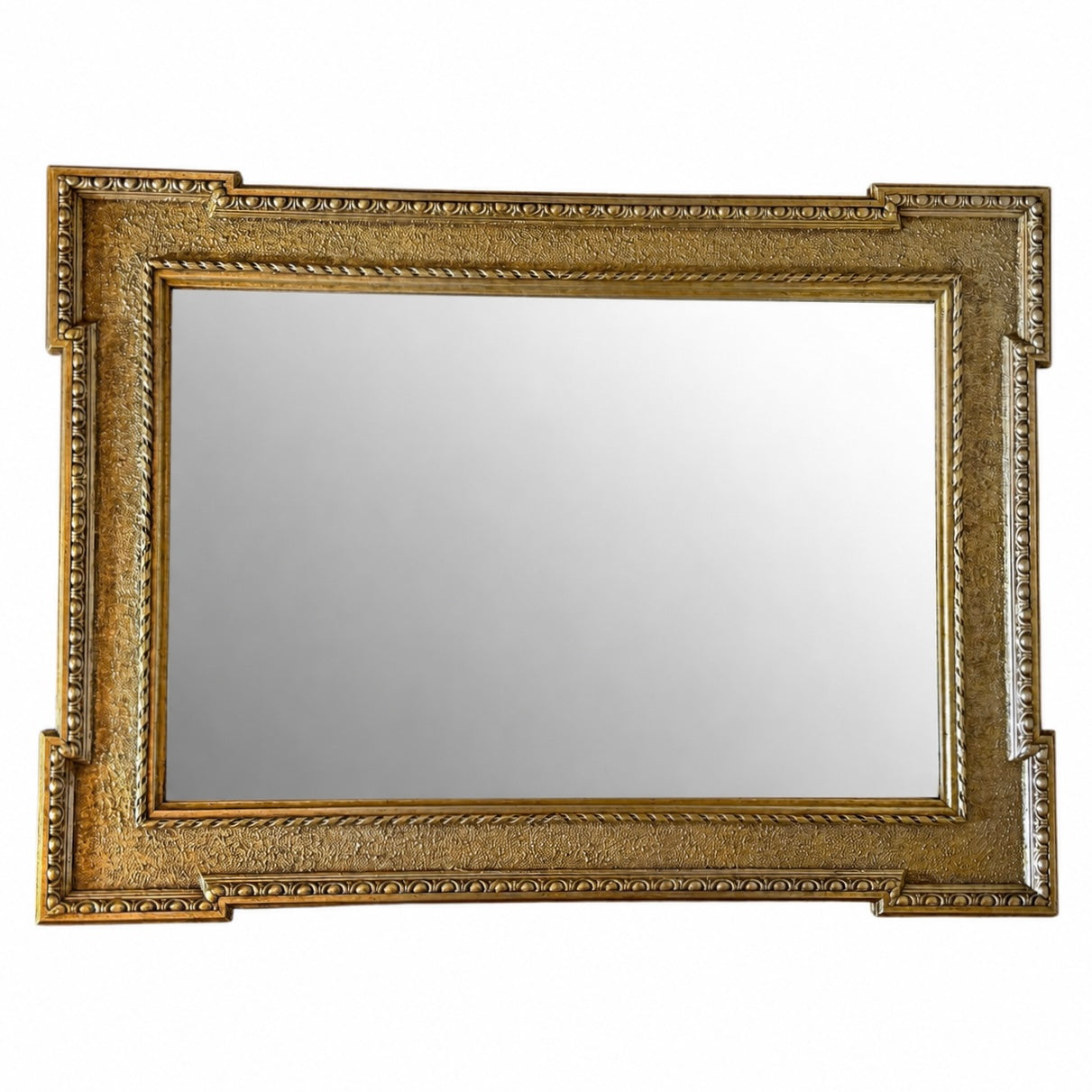 A Rectangular Mirror with Textured Frame