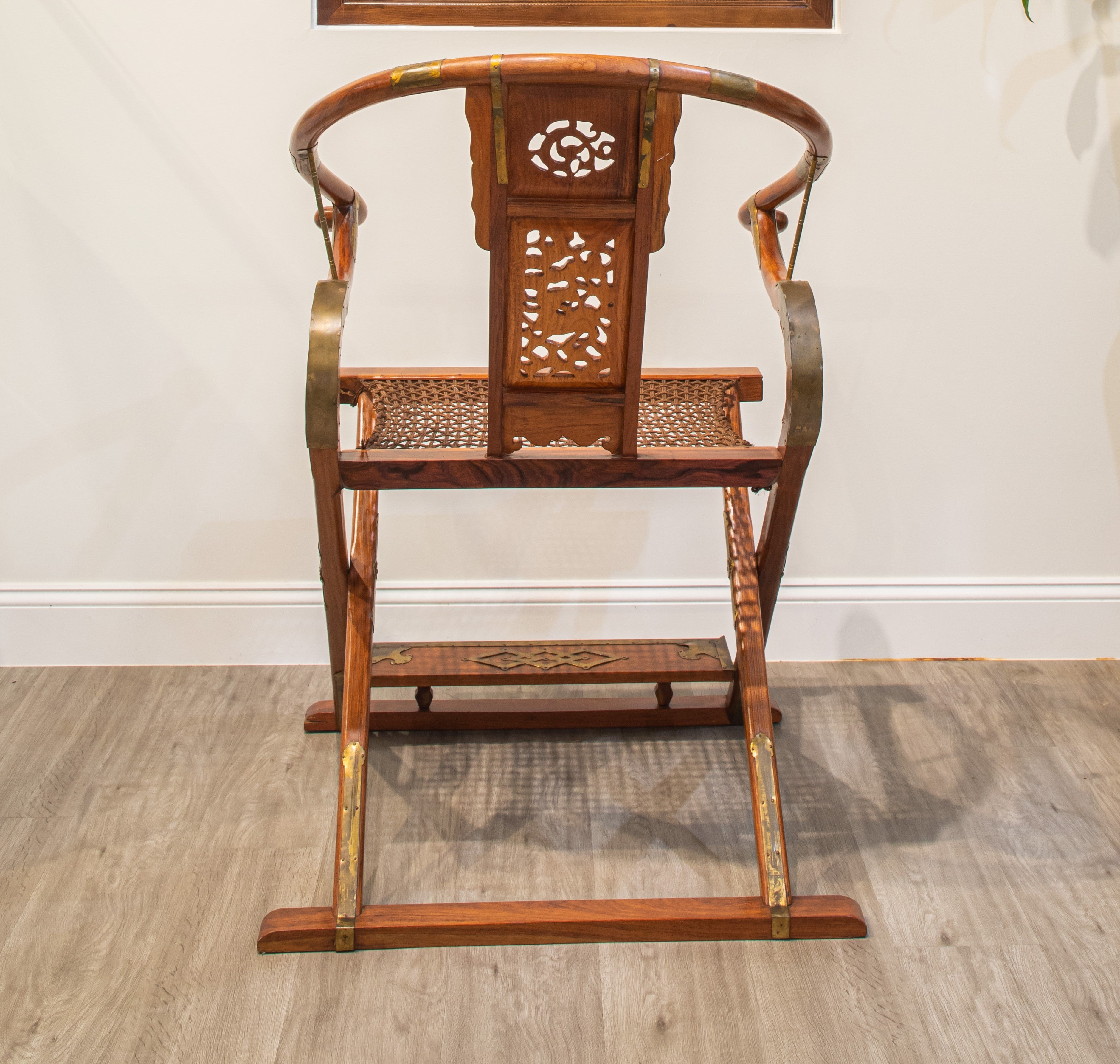 Chinese Rosewood Jiaoyi Folding Armchair