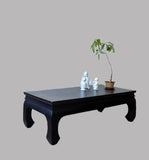 Japanese Black Lacquer Coffee Table With Fiqures In Landscaping