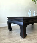 Japanese Black Lacquer Coffee Table With Fiqures In Landscaping