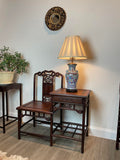 20th-century Hand Carved Chinese Rosewood Telephone Table