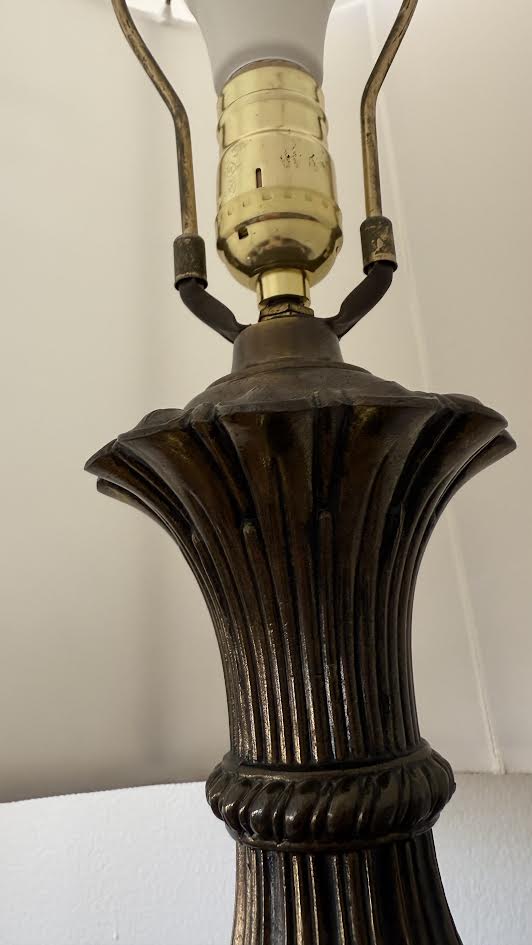 Large Vintage Brass Table Lamp