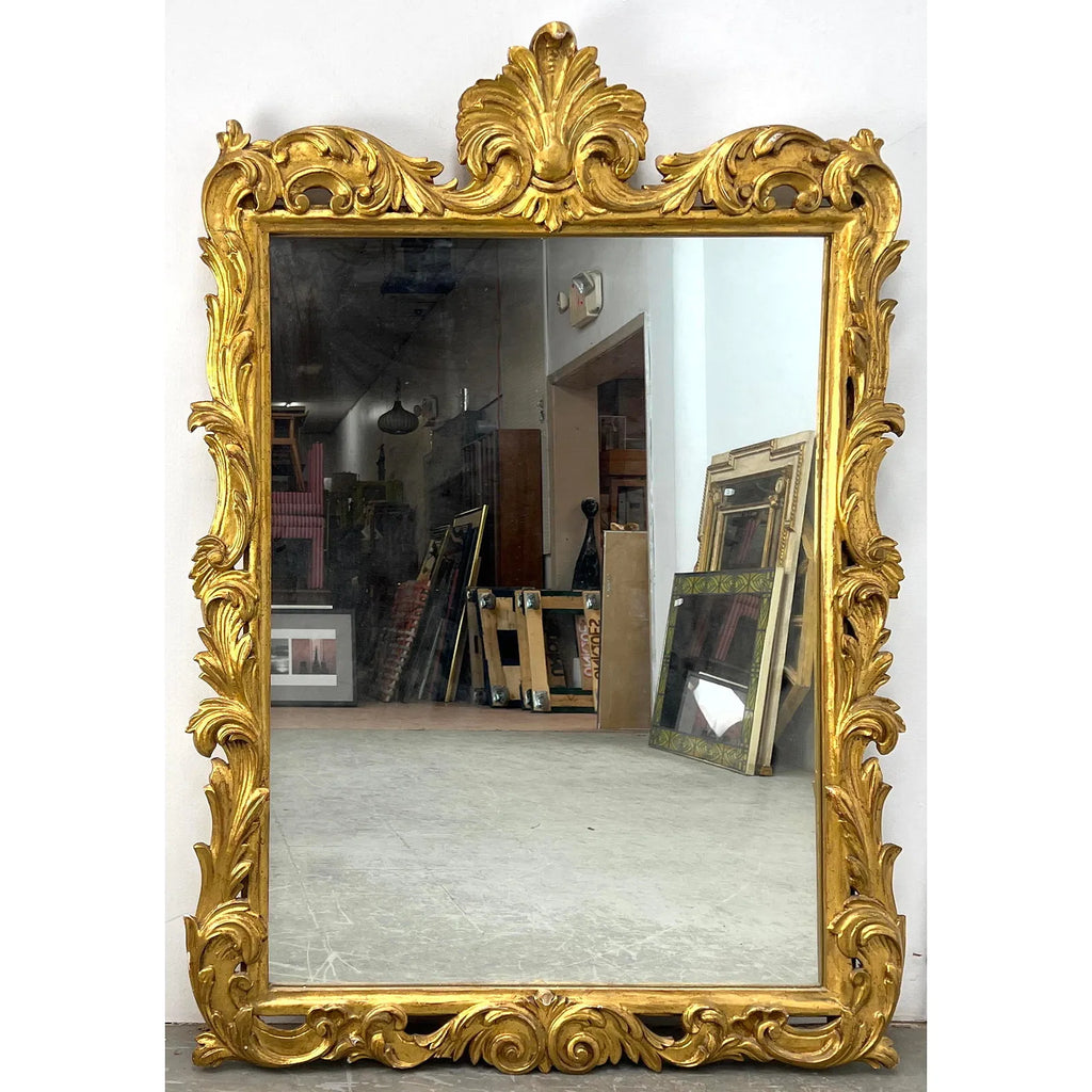 Vintage  Gilt Gesso Carved Italian Mirror