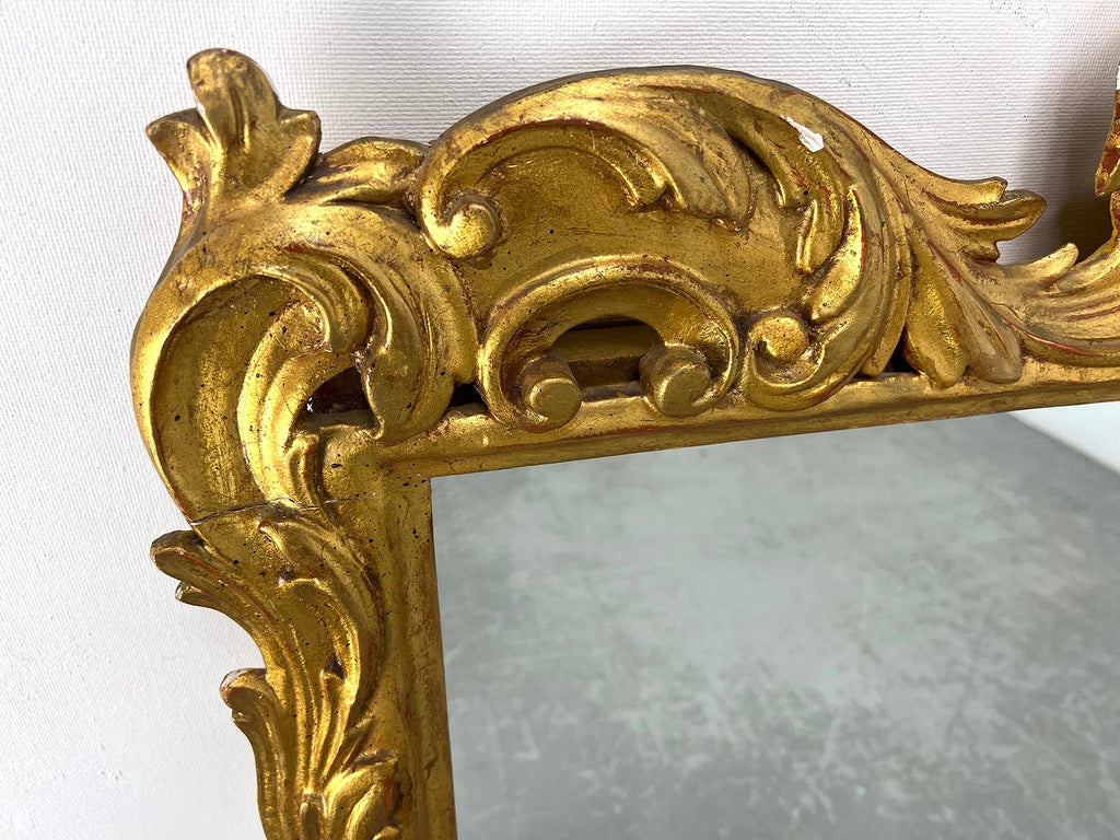 Vintage  Gilt Gesso Carved Italian Mirror