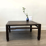 Low Chinese Square Table with Ridged Sides