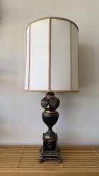 Large Vintage Brass Table Lamp