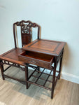 20th-century Hand Carved Chinese Rosewood Telephone Table