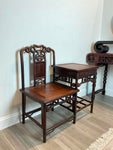 20th-century Hand Carved Chinese Rosewood Telephone Table