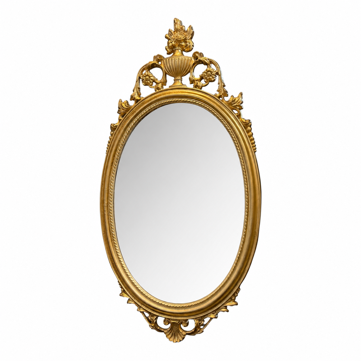 Vintage Gilt Gesso Carved Wood Mirror