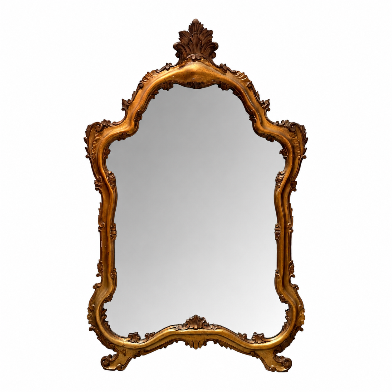 Ornate Giltwood Rococo Style Mirror
