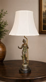 Heliotrope Figural Table Lamp 32” H overall; 18” H sculpture