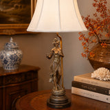Heliotrope Figural Table Lamp 32” H overall; 18” H sculpture