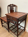 20th-century Hand Carved Chinese Rosewood Telephone Table