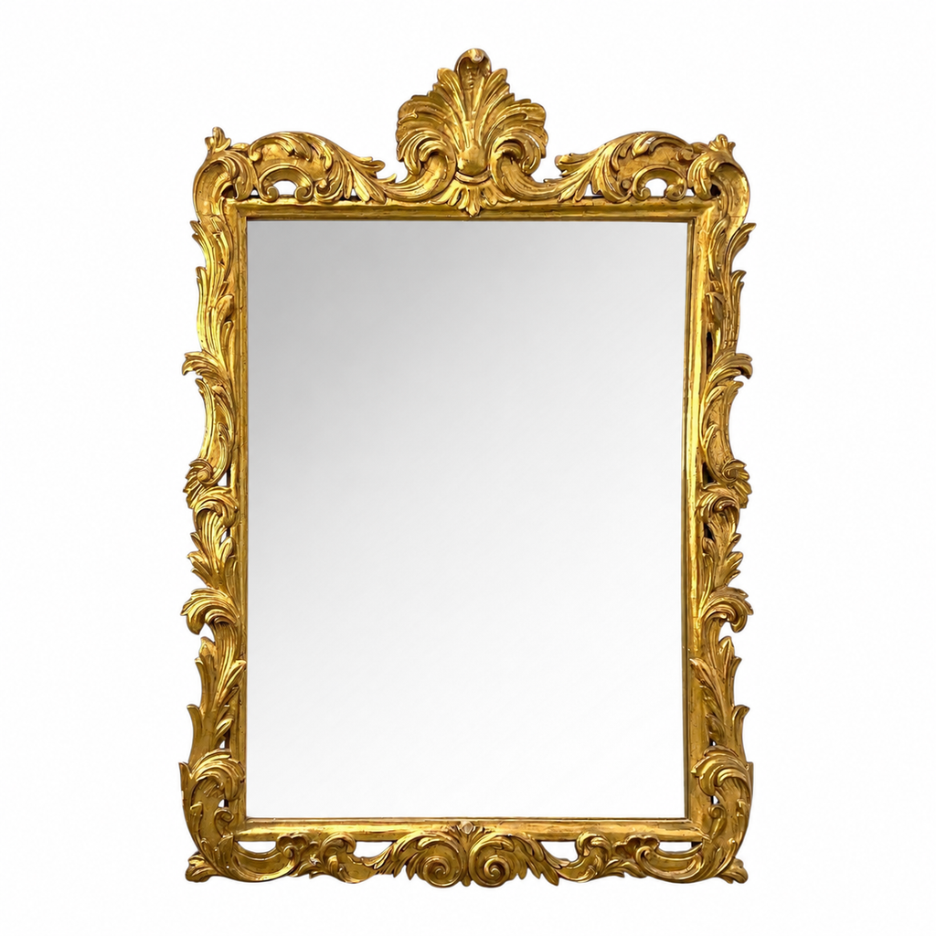 Vintage  Gilt Gesso Carved Italian Mirror