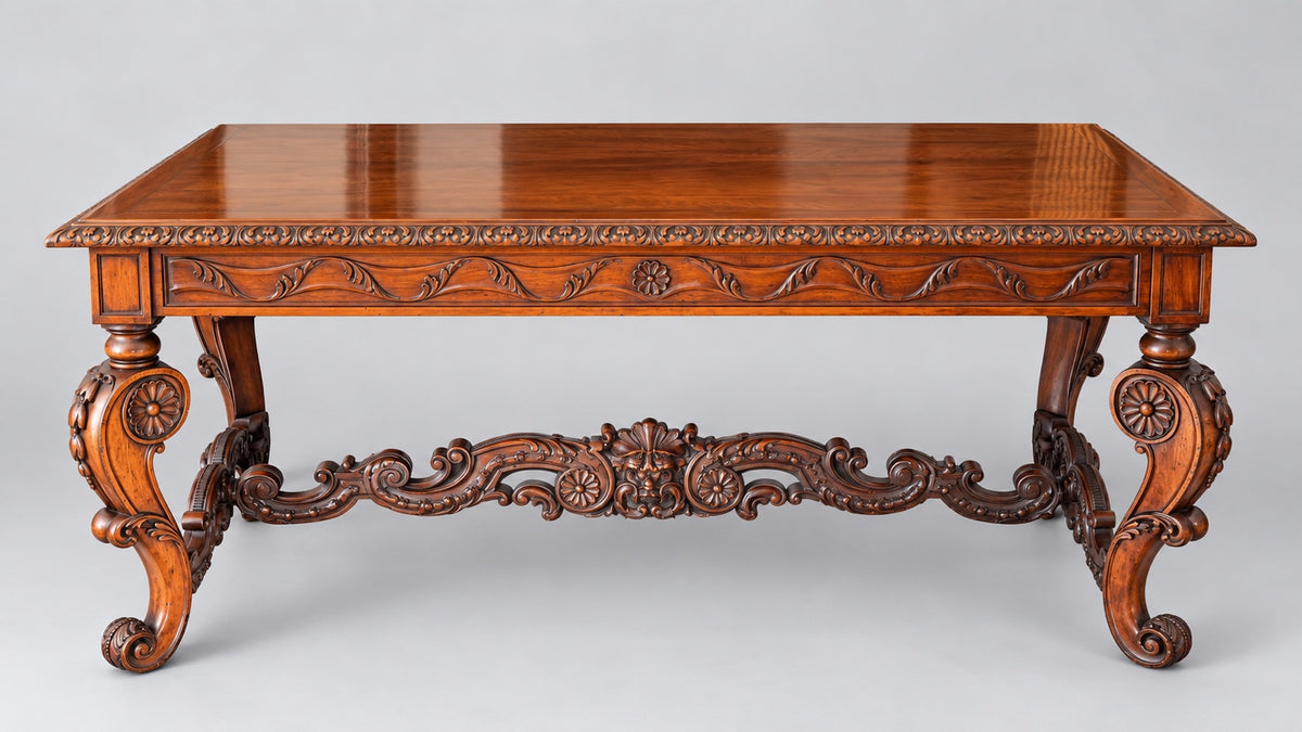 European Classical Carved Writing Desk