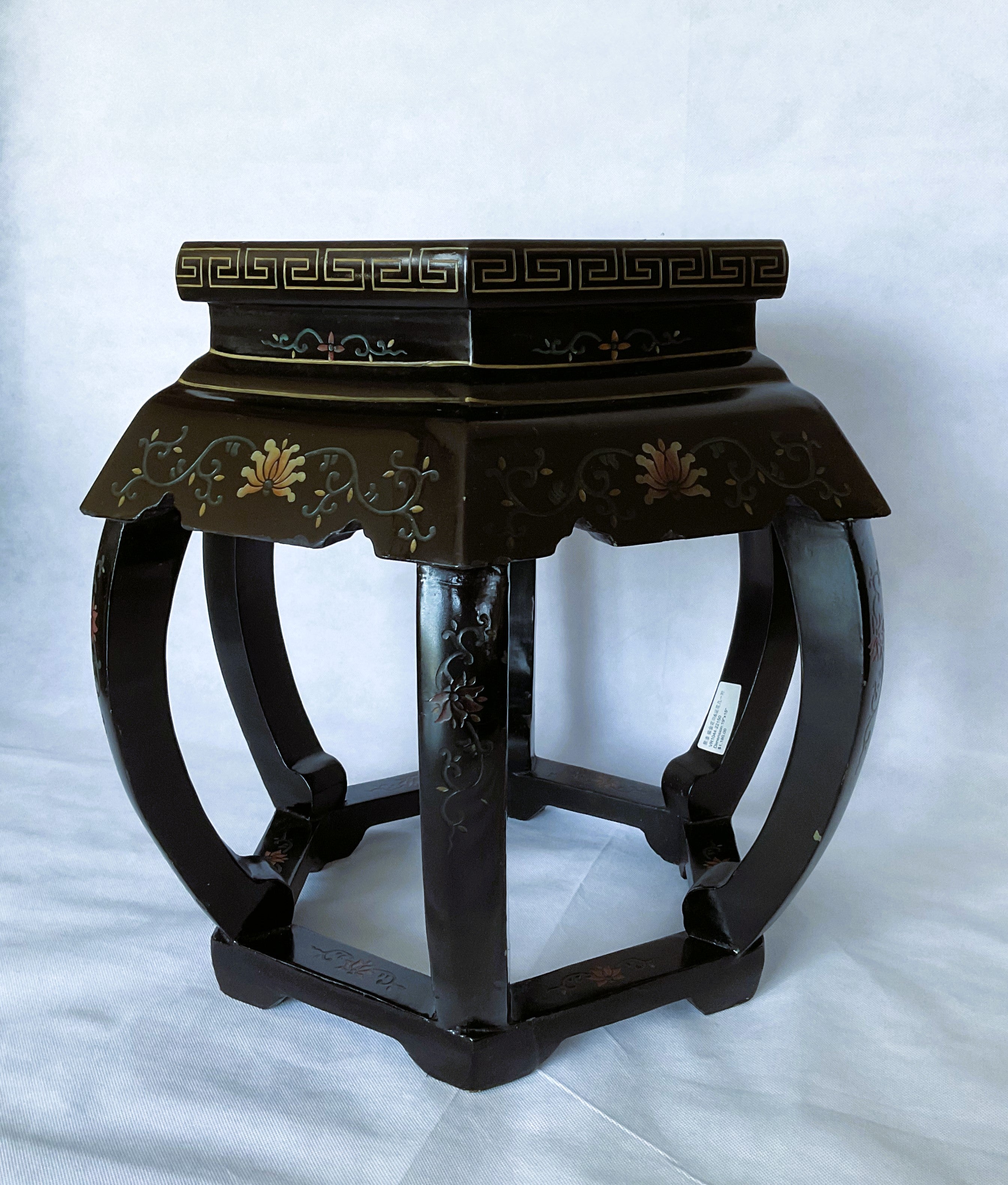 Pair of Hand-Painted Asian Accent Stools