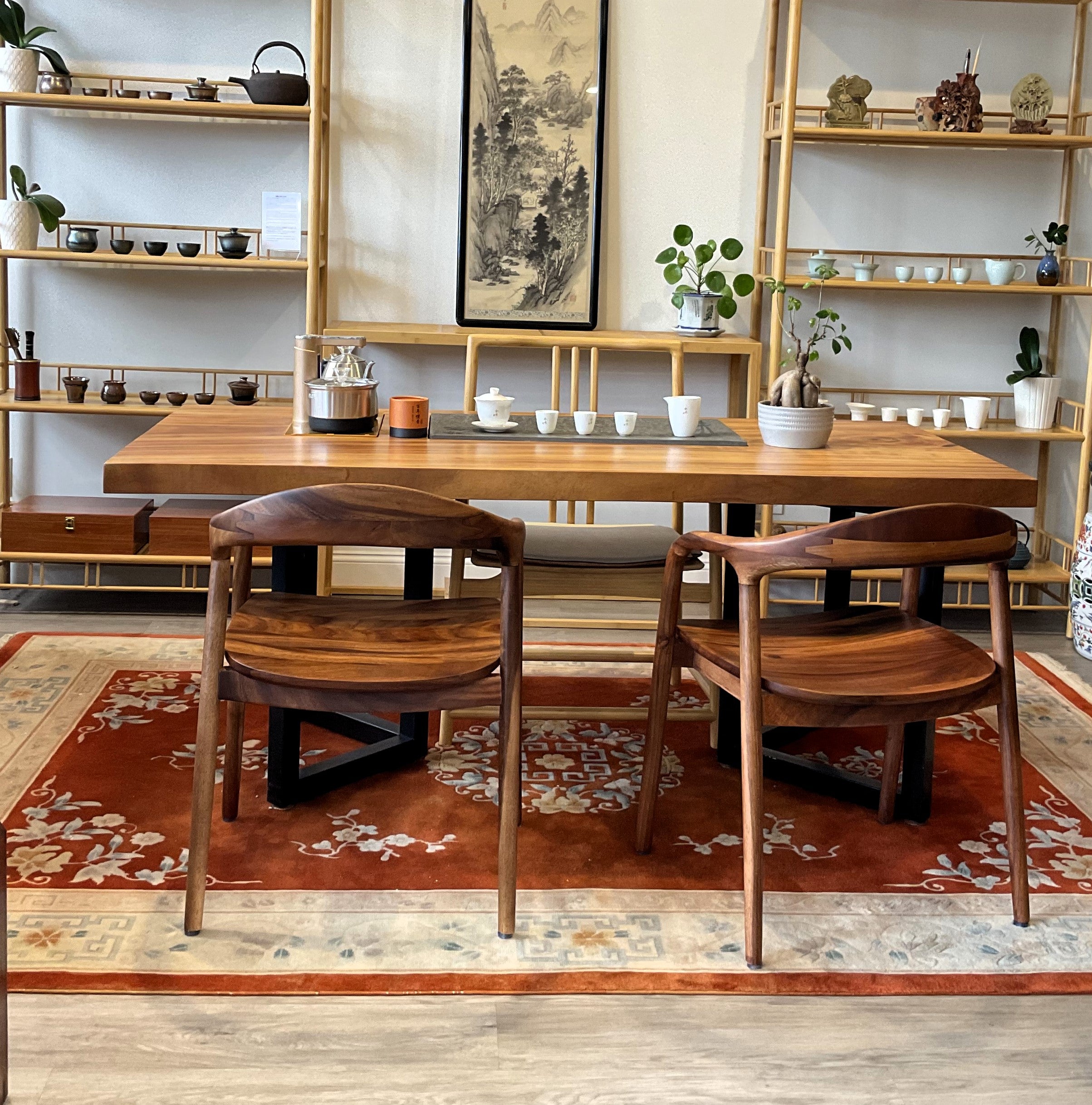 Solid Black Walnut Tea Table Set