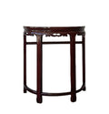 Vintage Chinese Demilune Red Lacquered Table