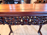 Chinese Hand Carved Dragon Altar Table or Rosewood Entry Table