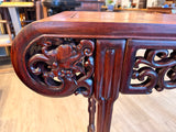 Chinese Hand Carved Dragon Altar Table or Rosewood Entry Table