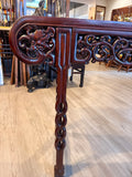Chinese Hand Carved Dragon Altar Table or Rosewood Entry Table