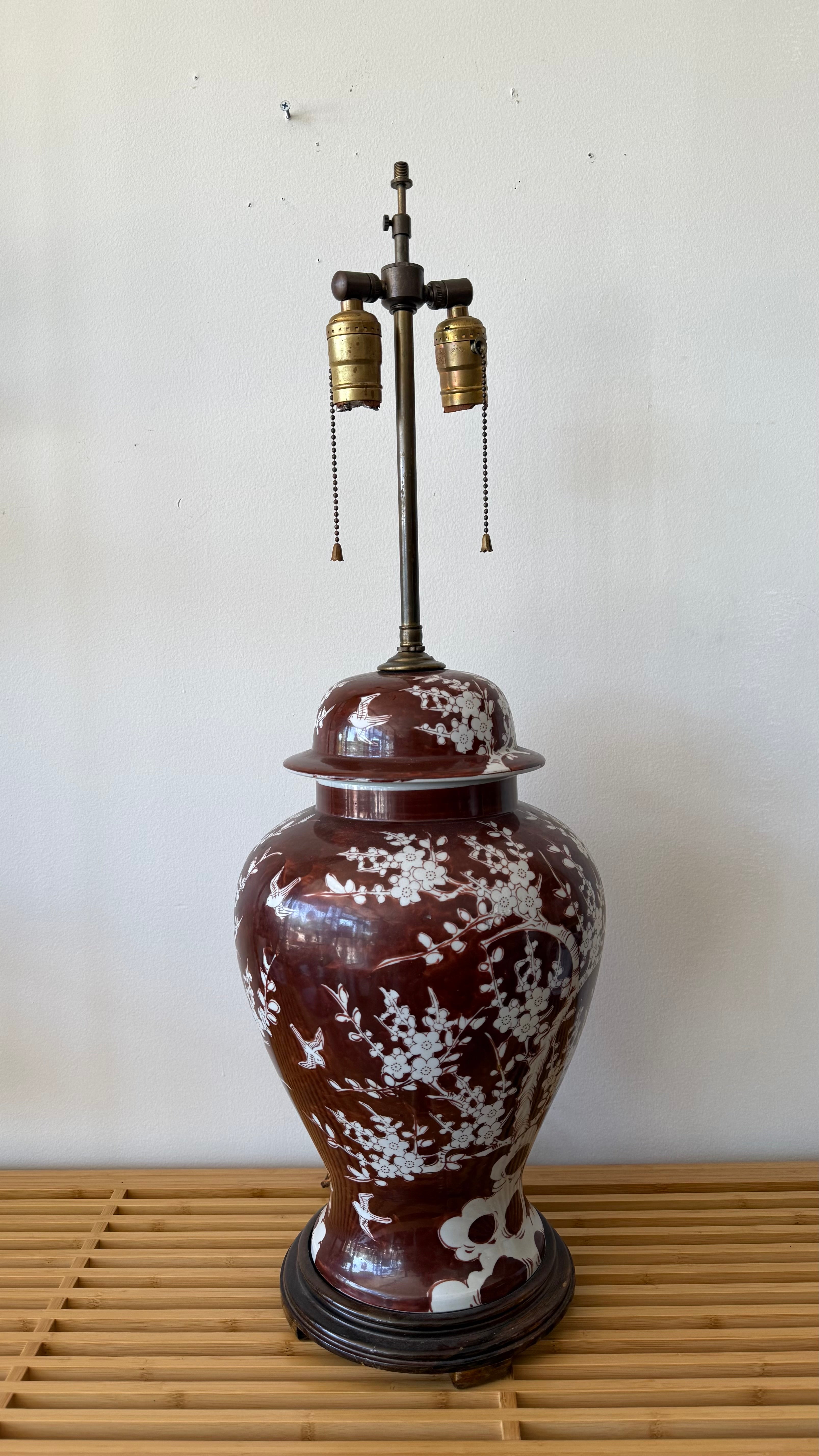 Vintage Ginger Jar Ceramic Table Lamp