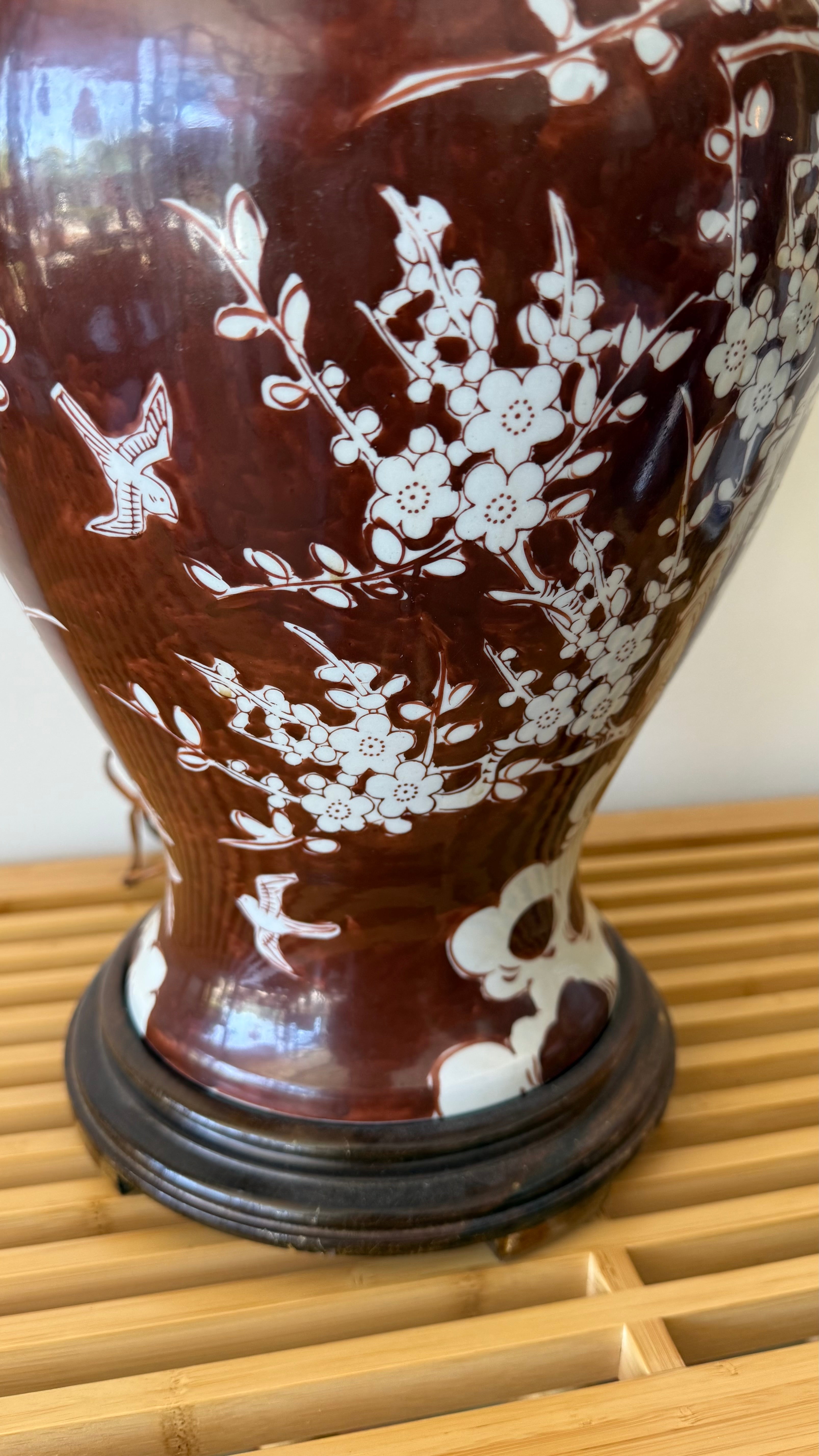 Vintage Ginger Jar Ceramic Table Lamp