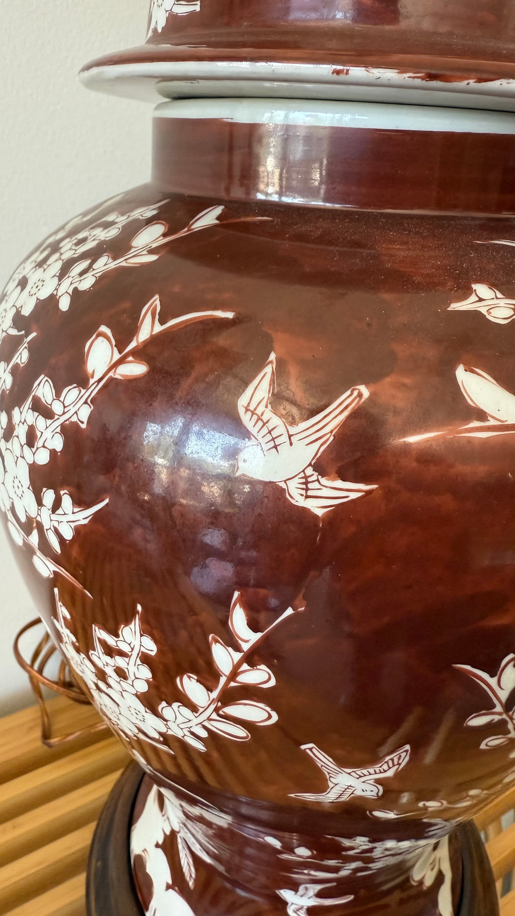 Vintage Ginger Jar Ceramic Table Lamp