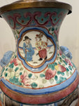 19th Century Famille Rose Chinese Porcelain Vase Lamps