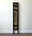 Chinese Hand Carved Wood and Gold Gilt Carved Panels - (Set of 4)