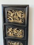 Chinese Hand Carved Wood and Gold Gilt Carved Panels - (Set of 4)