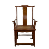 Chinese Ming Style Rosewood Armchairs with Rattan Seats