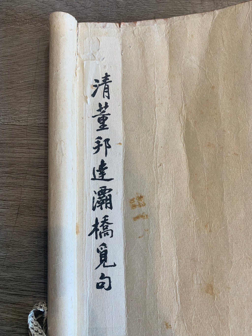 Chinese Hanging Scroll Painting of Landscaping With Figue