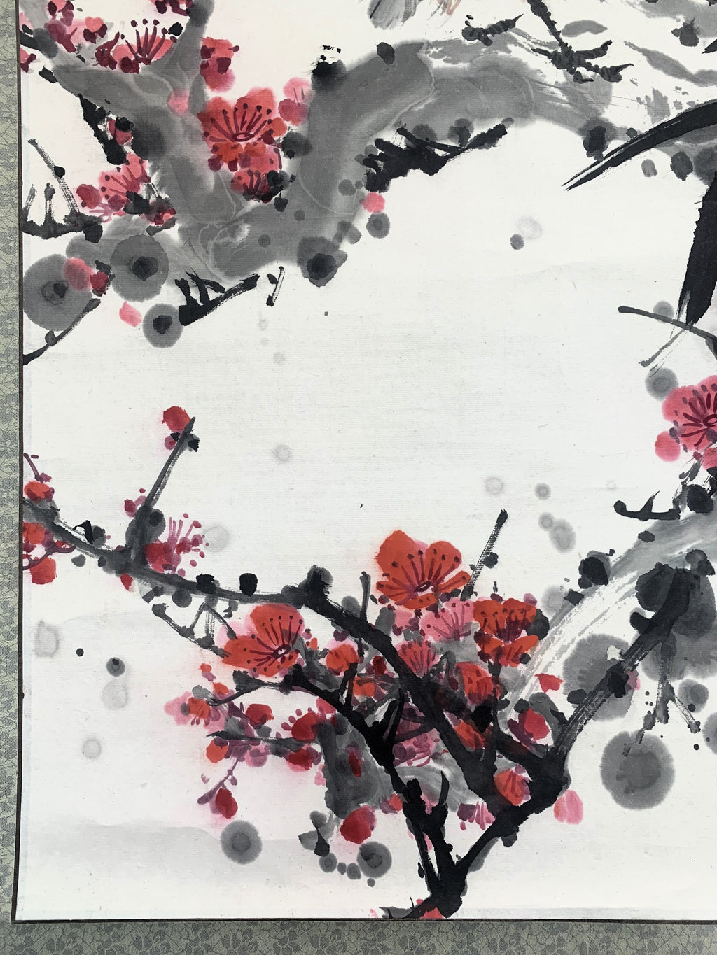 Chinese Hanging Scroll Painting of Bird and Flower