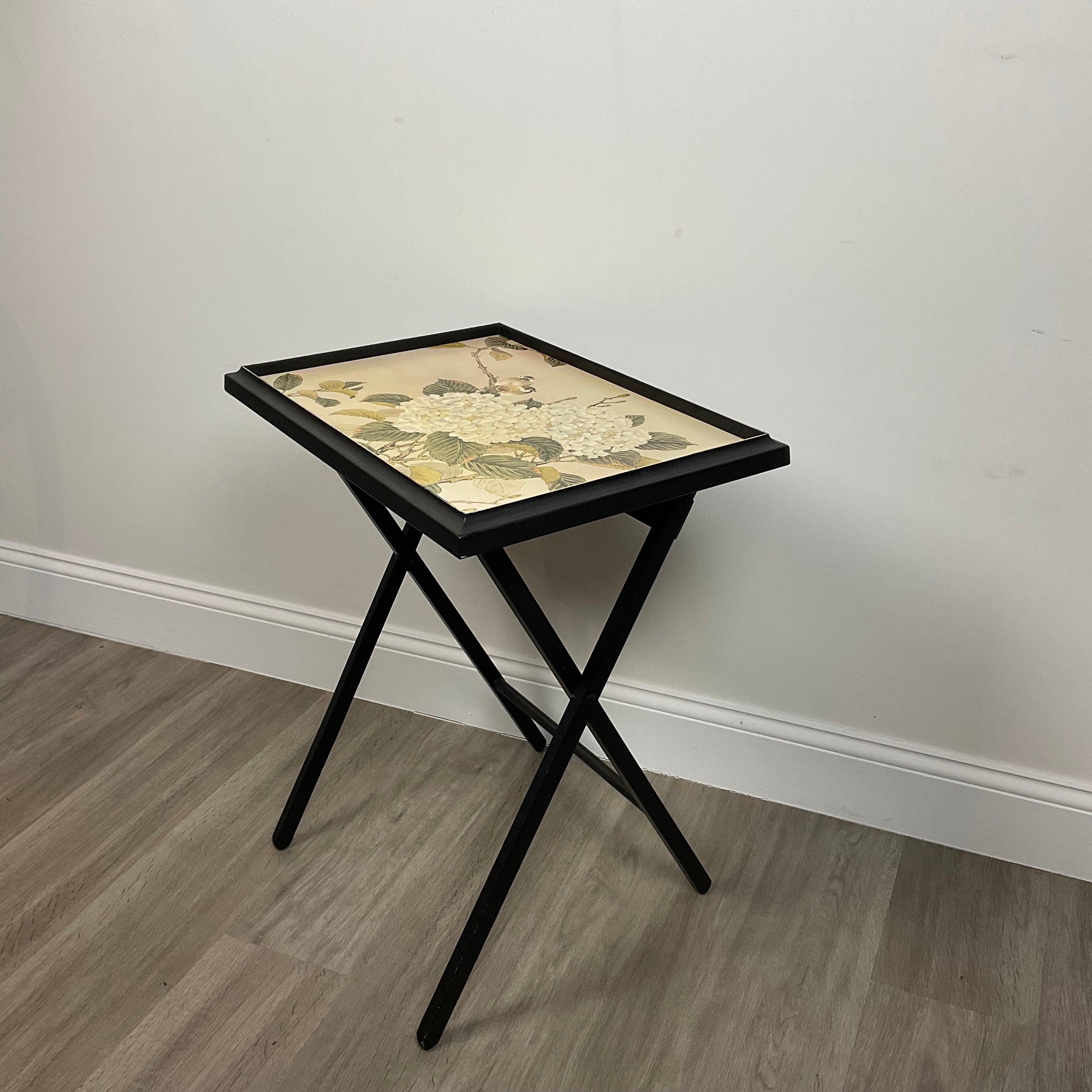 Vintage Floral TV Tray With Legs Floral Folding Tables Floral With Leg Stand