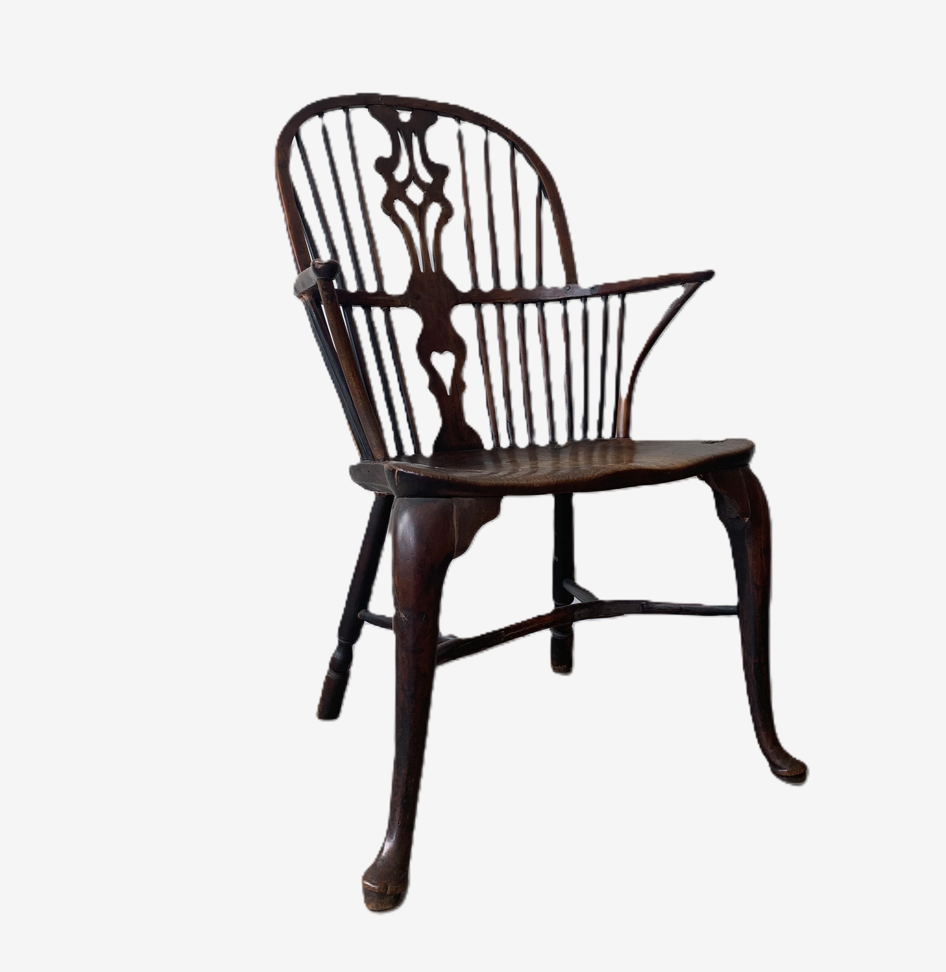 18th Century Thames Valley Cabriole Leg Windsor Armchair