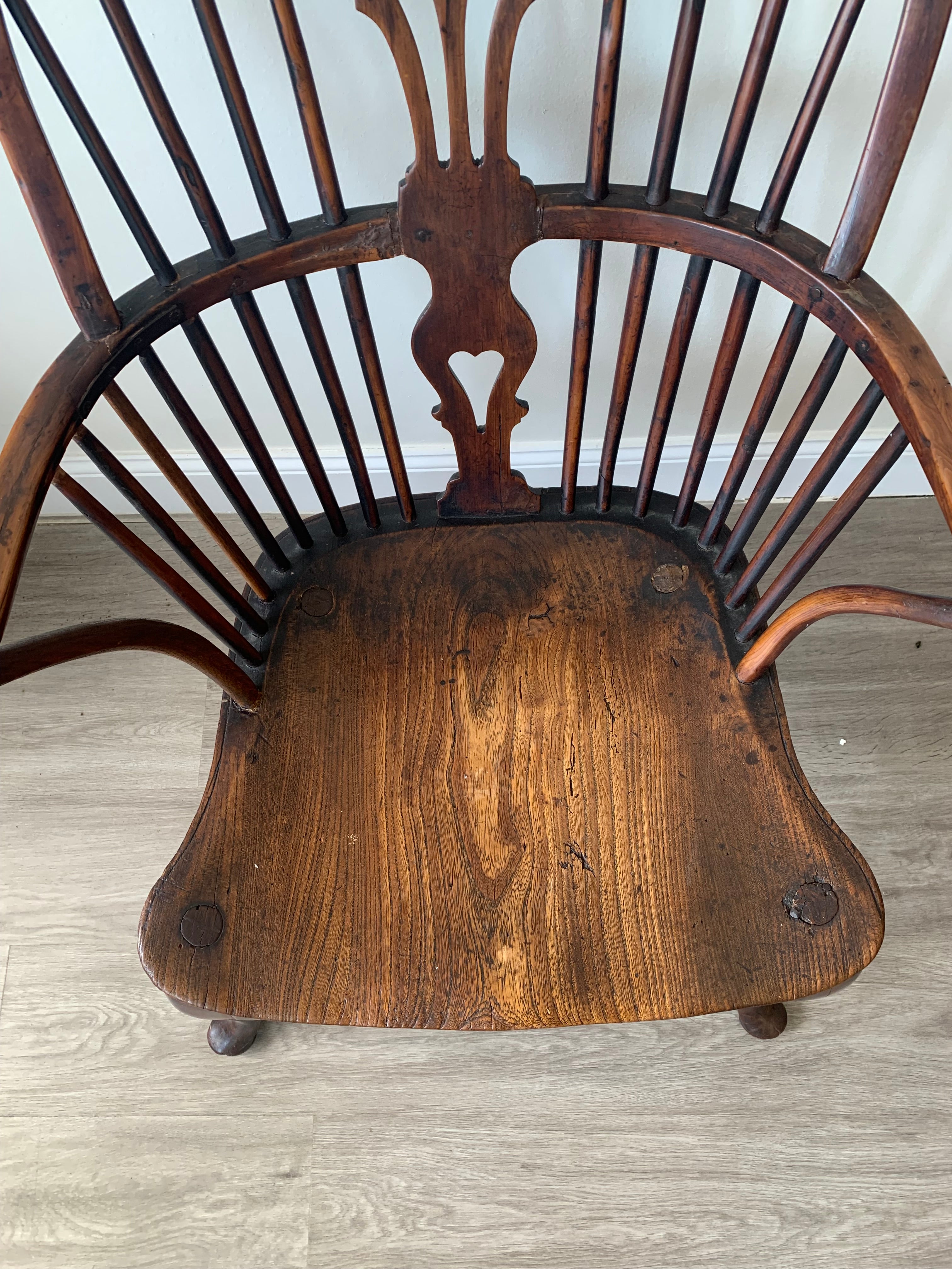 18th Century Thames Valley Cabriole Leg Windsor Armchair