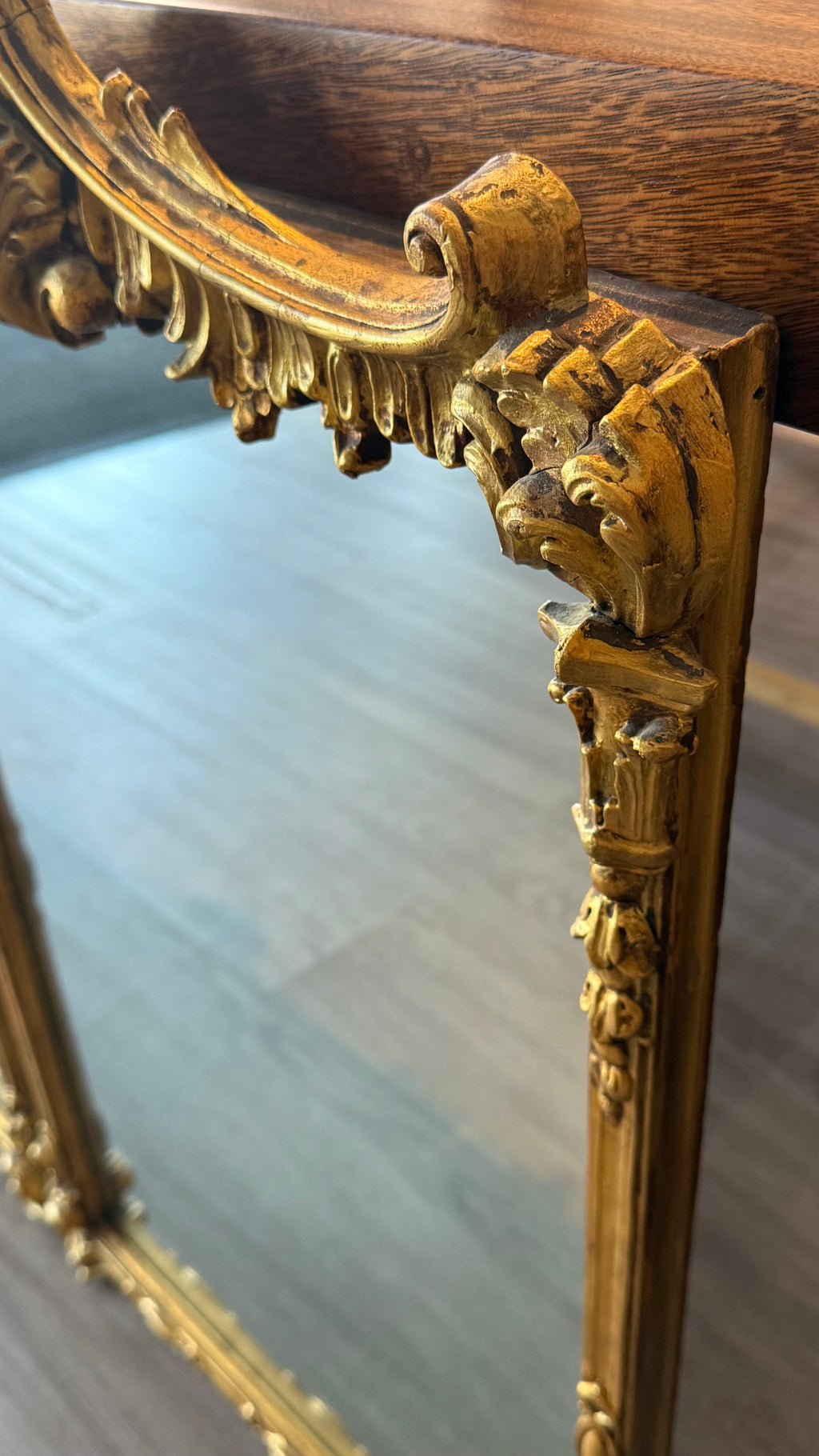 Pair Of Carved And Gilt Mirrors