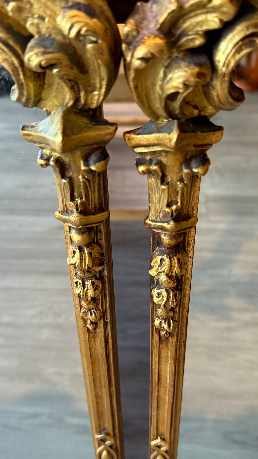 Pair Of Carved And Gilt Mirrors