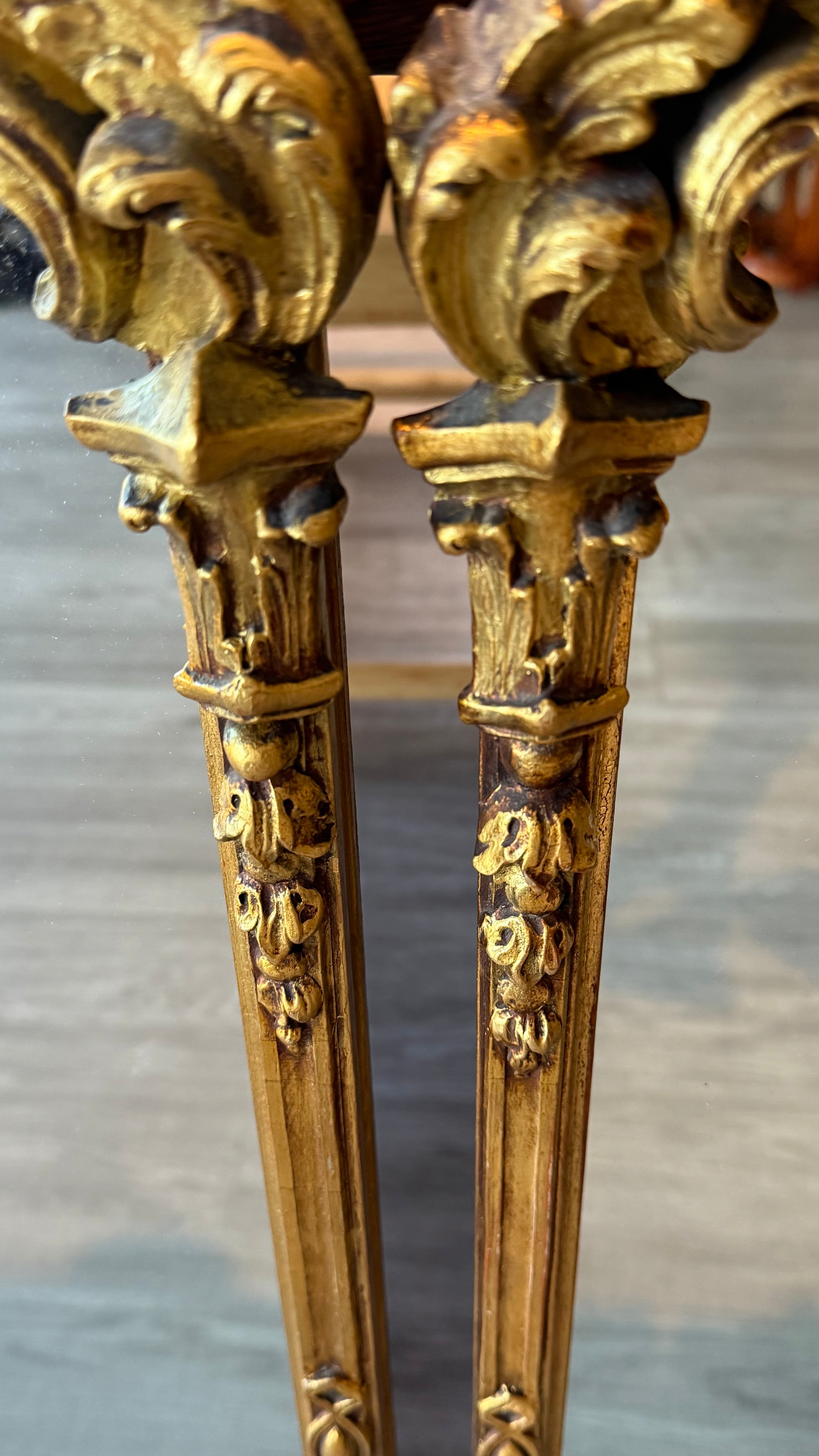 Pair Of Carved And Gilt Mirrors