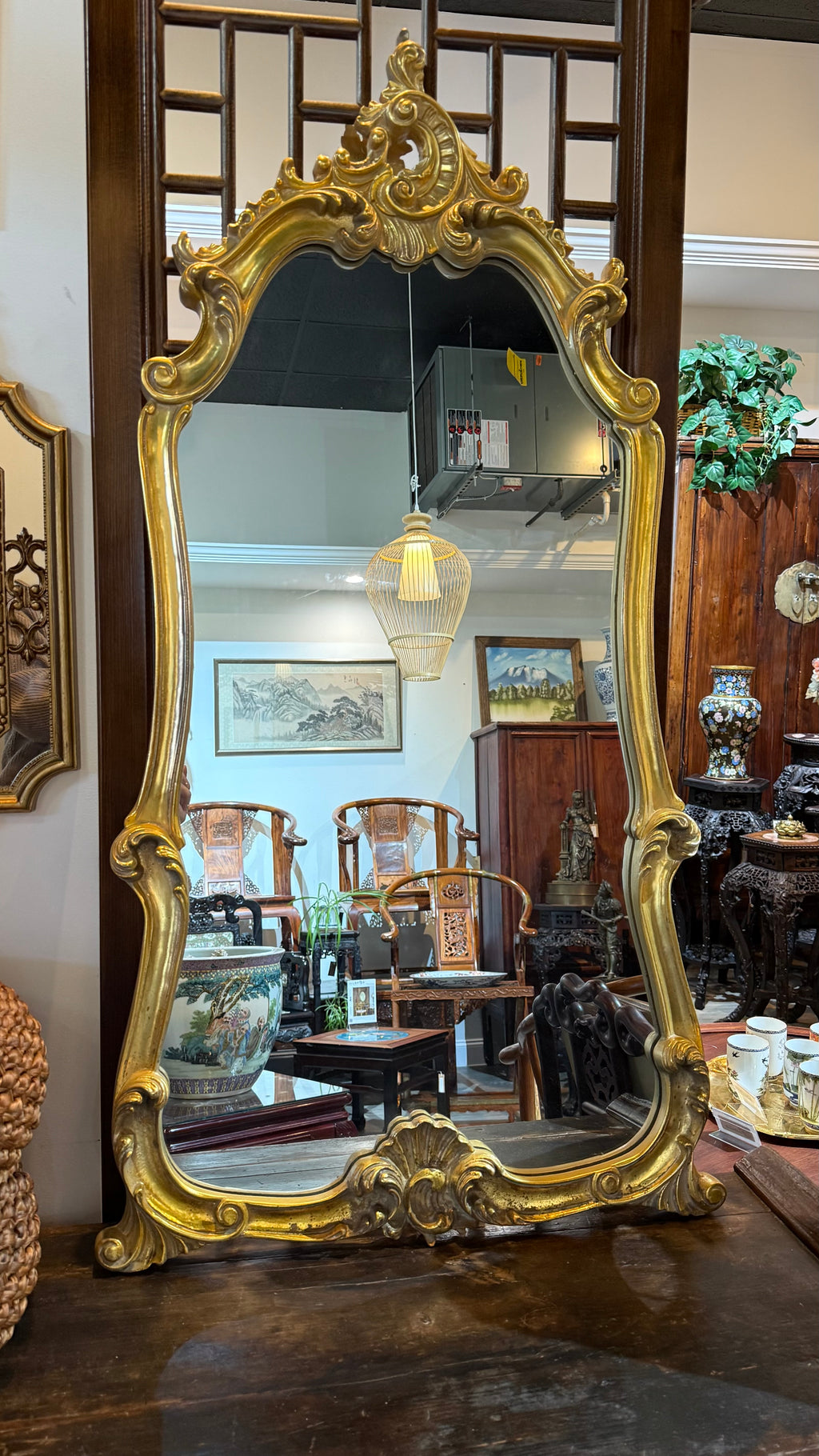 Vintage Gilt Gesso Carved Italian Mirror