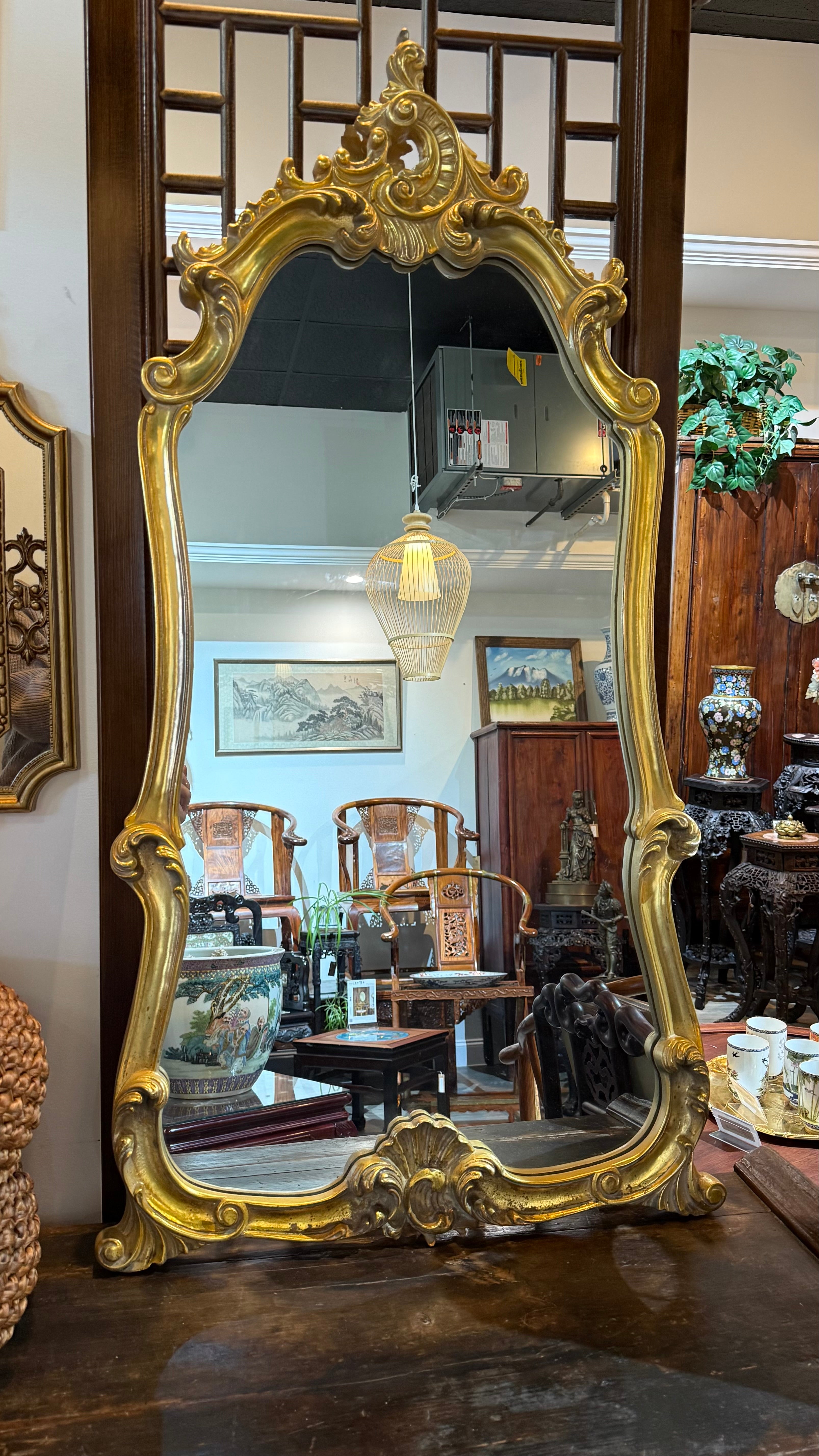 Vintage Gilt Gesso Carved Italian Mirror