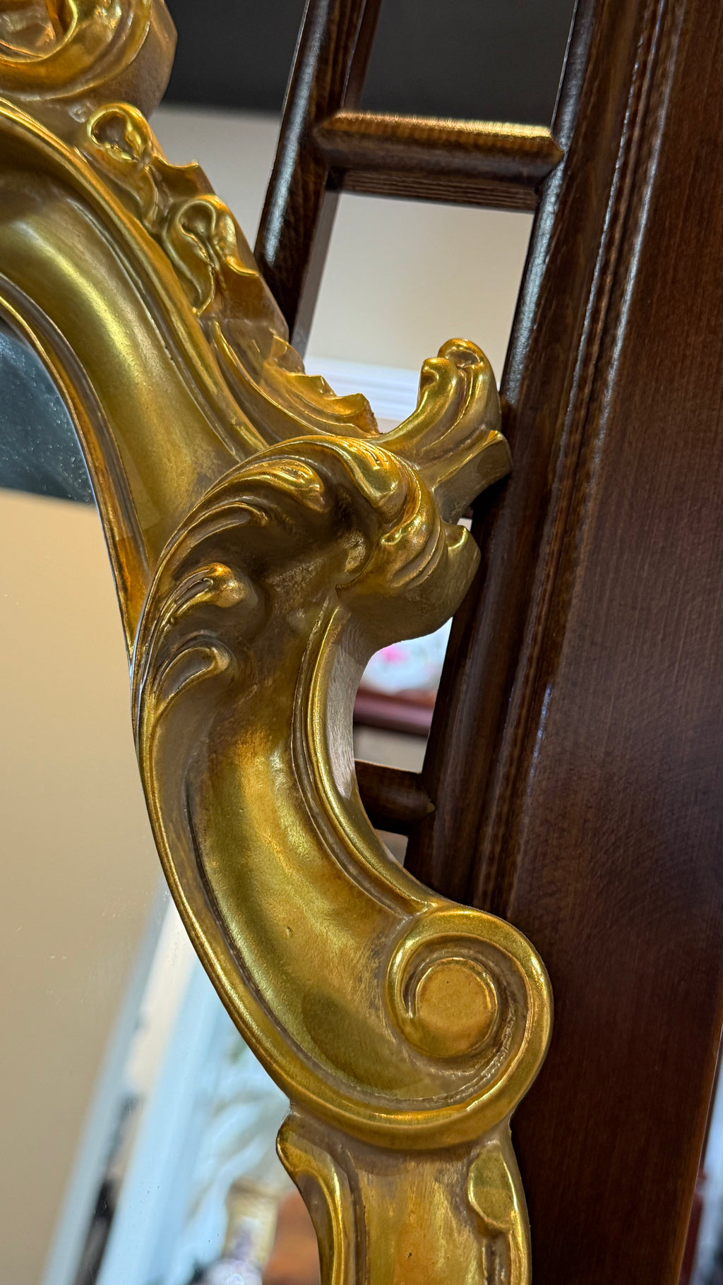 Vintage Gilt Gesso Carved Italian Mirror