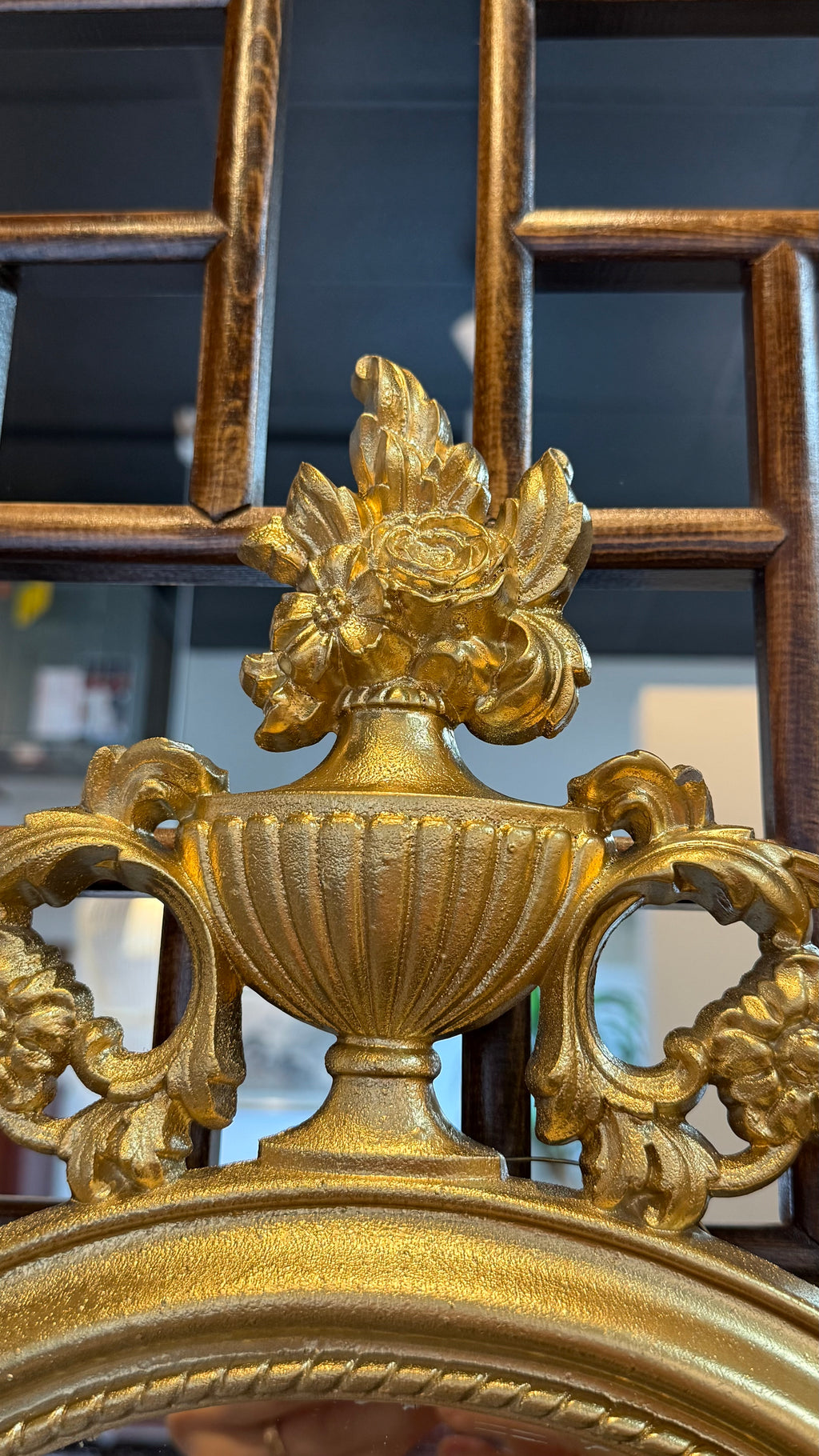 Vintage Gilt Gesso Carved Wood Mirror