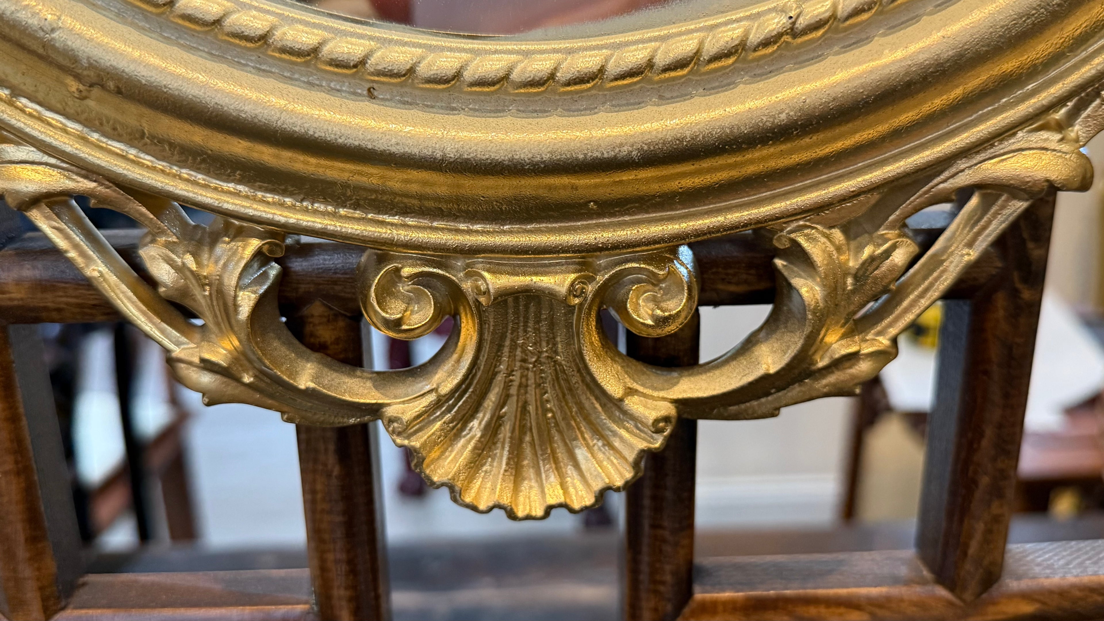 Vintage Gilt Gesso Carved Wood Mirror