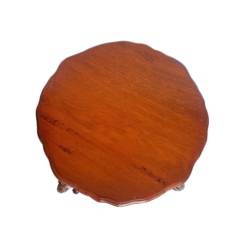 Vintage Chippendale Mahogany Carved Plant Stand/ Pedestal